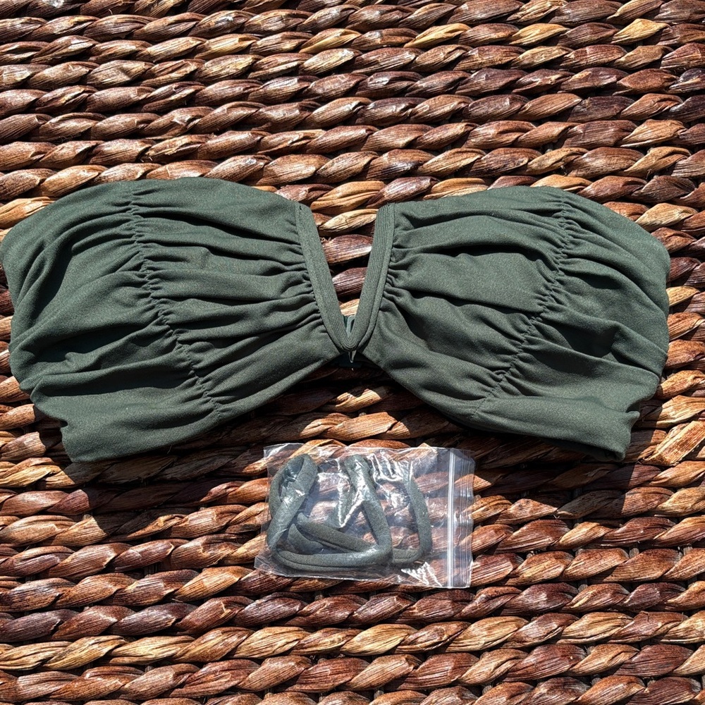 Seafolly Green Bandeau Bikini Top